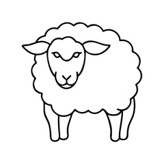 sheep icon, sheep line art - simple line art of sheep, perfect for sheep logos and icons