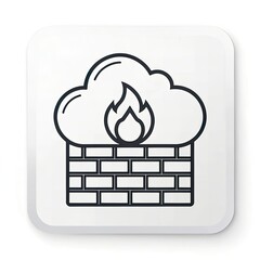 Icono de firewall para plataforma en la nube