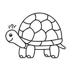 tortoise icon, tortoise line art - simple line art of tortoise, perfect for tortoise logos and icons