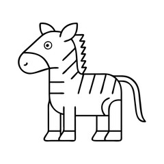 zebra icon, zebra line art - simple line art of zebra, perfect for zebra logos and icons