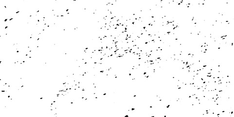 Fototapeta premium Distress urban overlay spotted concrete grain surface grainy noise rust wall grunge black splatter and white background. damaged chalk crack rough ink wall texture. 