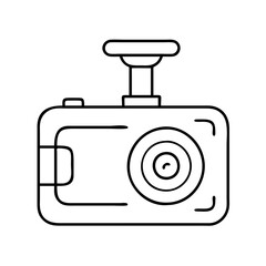 car dashcam icon, car dashcam line art - simple line art of car dashcam, perfect for car dashcam logos and icons