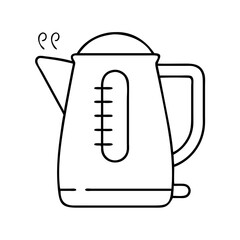 electric kettle icon, electric kettle line art - simple line art of electric kettle, perfect for electric kettle logos and icons