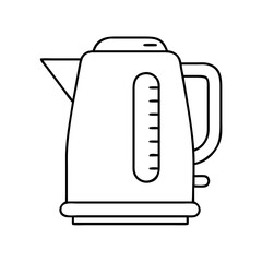 electric kettle icon, electric kettle line art - simple line art of electric kettle, perfect for electric kettle logos and icons