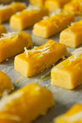 Kastengel cookies dough before baking. Dutch influenced-Indonesian cheese cookies. Popular during Eid Al Fitr in Indonesia.
