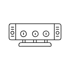 sound bar icon, sound bar line art - simple line art of sound bar, perfect for sound bar logos and icons