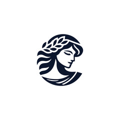 Greek lady beauty logo