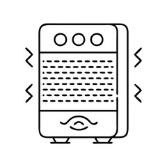 air purifier icon, air purifier line art - simple line art of air purifier, perfect for air purifier logos and icons