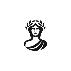Greek lady beauty logo