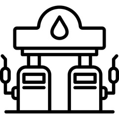 Obraz premium Petrol Station Icon