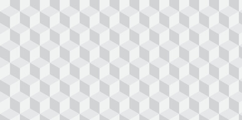 Minimal abstract white and gray background cubes vector art. Geometric tiles and mosaic creative stylish seamless pattern block cube background. minimal hexagon Cubes mosaic shape vector design