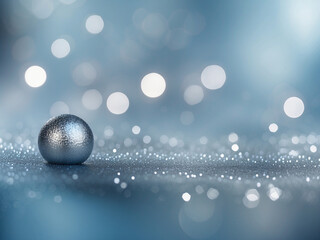 christmas background with silver balls, christmas background with bokeh