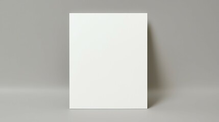 Fototapeta premium Clean White Poster Mockup on Soft Gray Background Modern Minimalism for Your Design