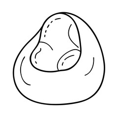 bean bag icon, bean bag line art - simple line art of bean bag, perfect for bean bag logos and icons