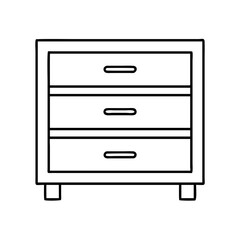 chest of drawers icon, chest of drawers line art - simple line art of chest of drawers, perfect for chest of drawers logos and icons