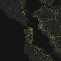 San Francisco, California, United States Road Map 