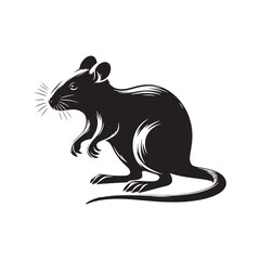 Kangaroo Rat Silhouette - Minimalist Kangaroo Rat - Kangaroo Rat Design - Illustration Of  Kangaroo Rat.