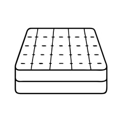 mattress icon, mattress line art - simple line art of mattress, perfect for mattress logos and icons