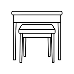 nesting tables icon, nesting tables line art - simple line art of nesting tables, perfect for nesting tables logos and icons