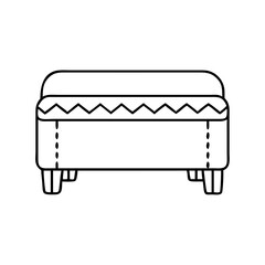 ottoman icon, ottoman line art - simple line art of ottoman, perfect for ottoman logos and icons