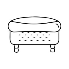 ottoman icon, ottoman line art - simple line art of ottoman, perfect for ottoman logos and icons