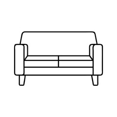 outdoor sofa icon, outdoor sofa line art - simple line art of outdoor sofa, perfect for outdoor sofa logos and icons