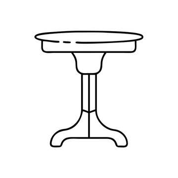 recommend clip art: pedestal table icon, pedestal table line art - simple line art of pedestal table, perfect for pedestal table logos and icons