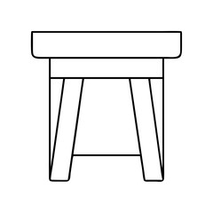 side table icon, side table line art - simple line art of side table, perfect for side table logos and icons