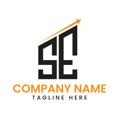 Fototapeta premium Minimalist Arrow Growth Logo Design