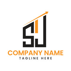 Fototapeta premium Minimalist Arrow Growth Logo Design