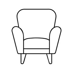 Fototapeta premium armchair icon, armchair line art - simple line art of armchair, perfect for armchair logos and icons