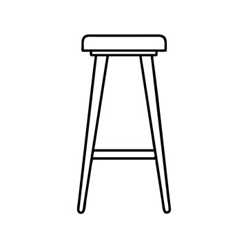 recommend clip art: bar stool icon, bar stool line art - simple line art of bar stool, perfect for bar stool logos and icons