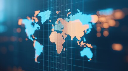 Global Economic Trends concept. Global financial dashboard displaying real time data