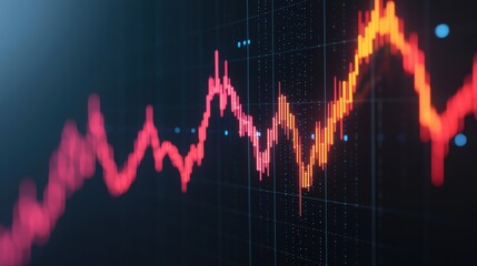 Global Economic Trends concept. market trends visualized through a digital chart