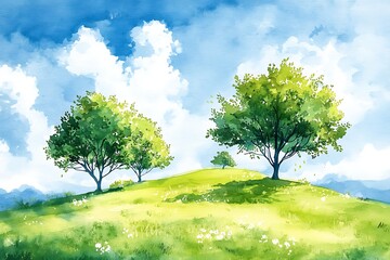 Fototapeta premium Summer Meadow Landscape