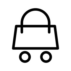 Hotel Services and Facilities. Shopping Bag vector icon illustration 