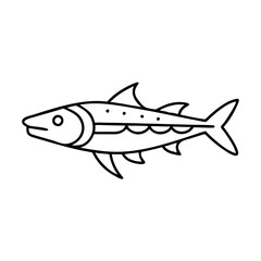 barracuda icon, barracuda line art - simple line art of barracuda, perfect for barracuda logos and icons