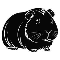 Black Silhouette of a Guinea Pig Minimal Design
