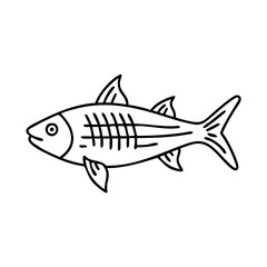 bonefish icon, bonefish line art - simple line art of bonefish, perfect for bonefish logos and icons