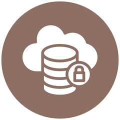 Secure Cloud Vector Icon