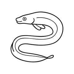 Naklejka premium eel icon, eel line art - simple line art of eel, perfect for eel logos and icons