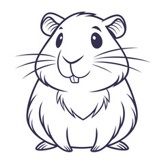 Guinea Pig Outline Modern Silhouette Animal Icon