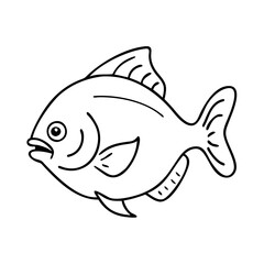 pacu icon, pacu line art - simple line art of pacu, perfect for pacu logos and icons
