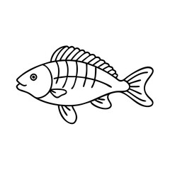 snapper icon, snapper line art - simple line art of snapper, perfect for snapper logos and icons