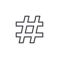 Hashtag line icon