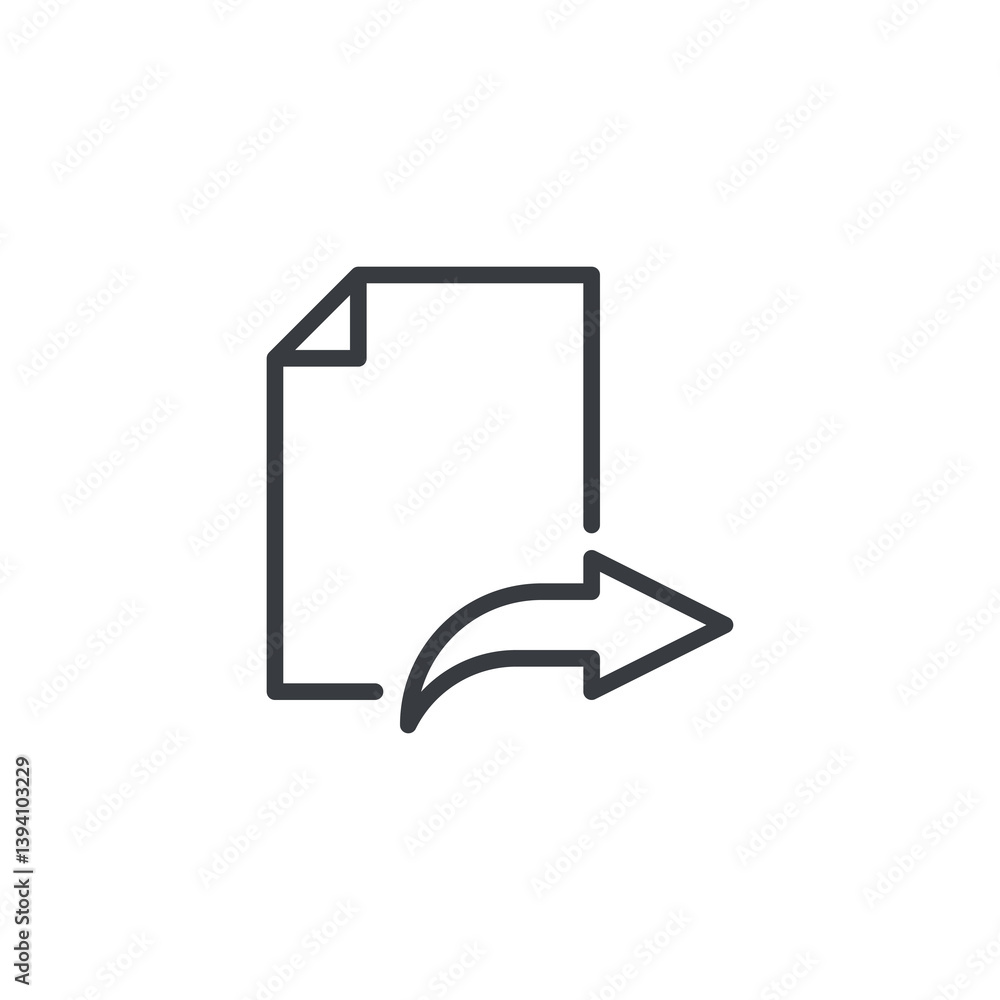 Poster send file line icon