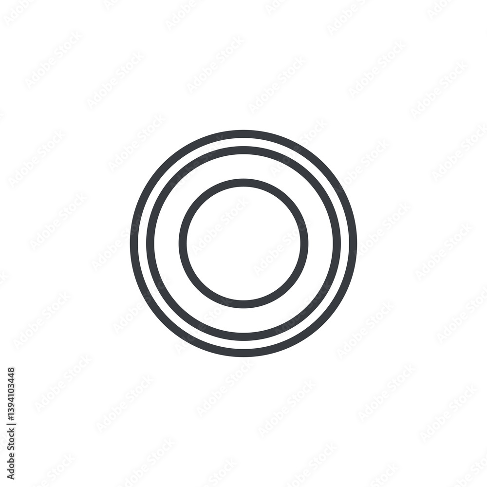 Poster live stream button line icon