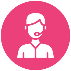 Tech Support Agent Male Icon