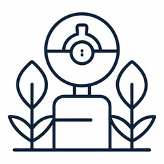 Investment outline icon on white background