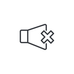 Obraz premium Sound Mute line icon.